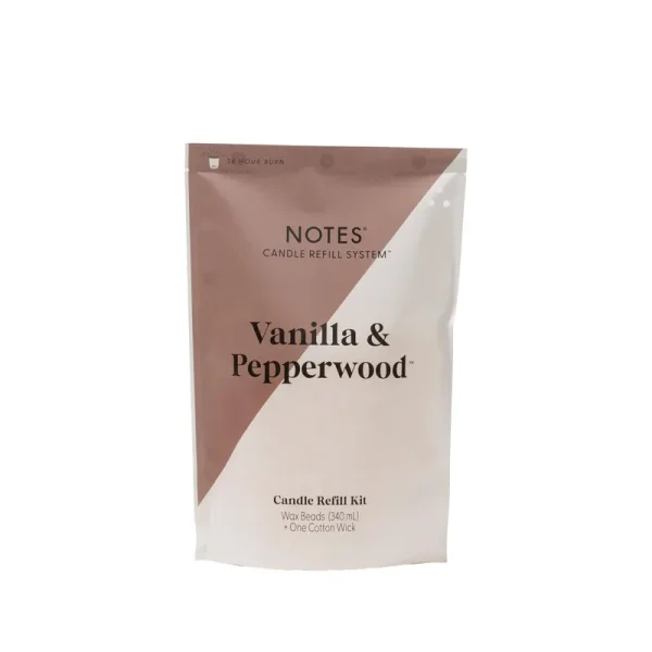 Notes Candle Refill Kit - Vanilla & Pepperwood