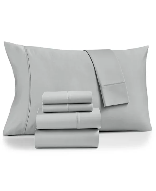 Fairfield Square Collection Brookline 1400-Thread Count 6-Pc. King Sheet Set - Light Grey