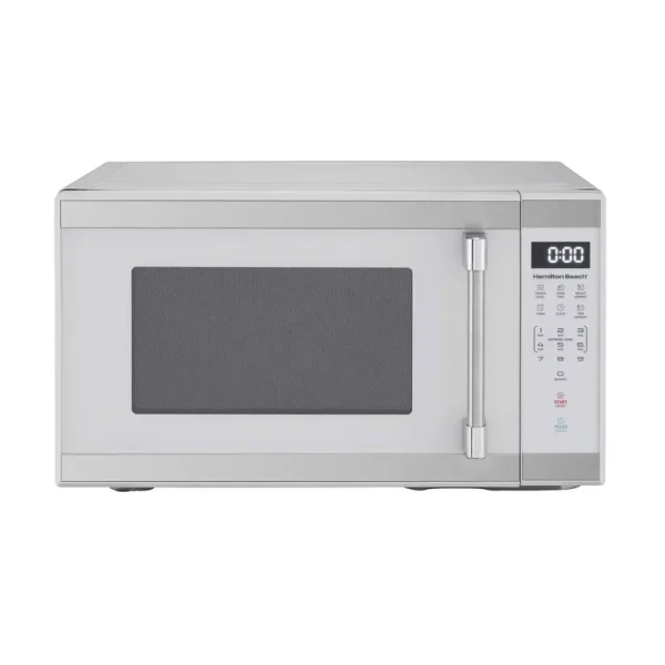 Hamilton Beach 1.1 Cu. ft. Countertop Microwave Oven, 1000 Watts, White Stainless Steel, Size: Mid-Size