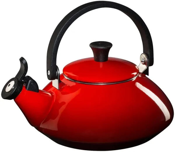 Le Creuset 1.6 qt Zen Tea Kettle, Cerise