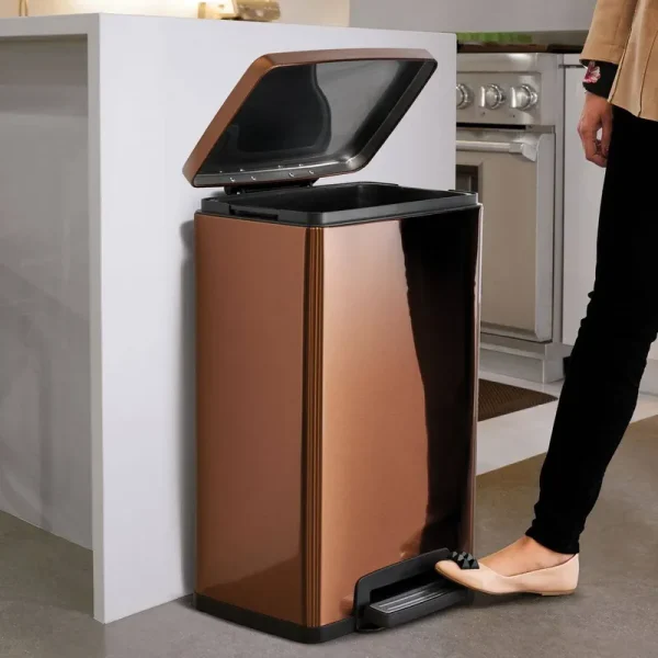 Tramontina 13 Gal Step Trash Can Bronze