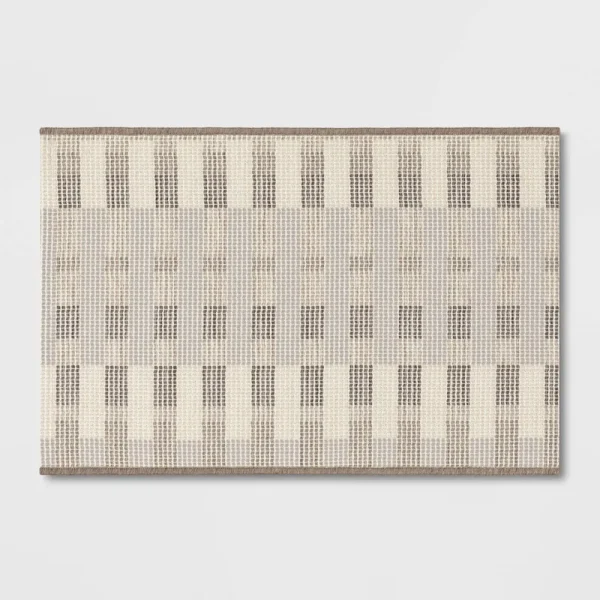 2'x3' Beachside Grid Outdoor Rug Naturals ÿ Threshold Designed with Studio McGee