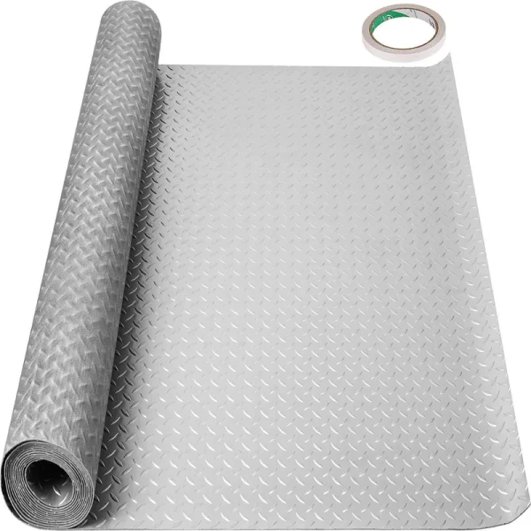 Garage Floor Mat 4.9 ft. W x 19 ft. L Vinyl Garage Flooring Roll Anti-