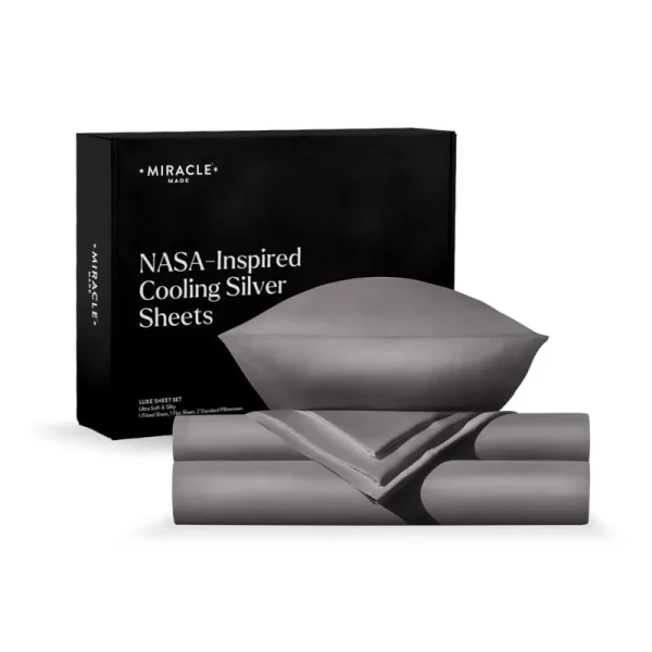 Miracle Brand Extra Miracle Made Sheet Set, Twin / Stone / Extra Luxe