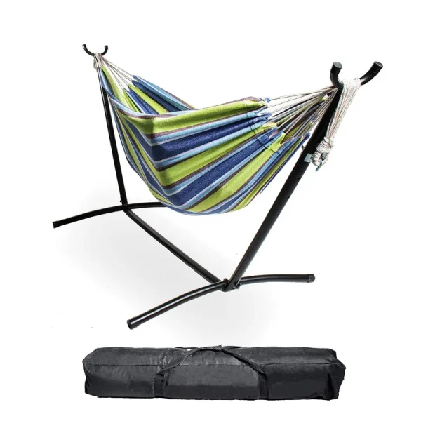 Backyard Expressions Double Hammock with Carry Bag and Stand