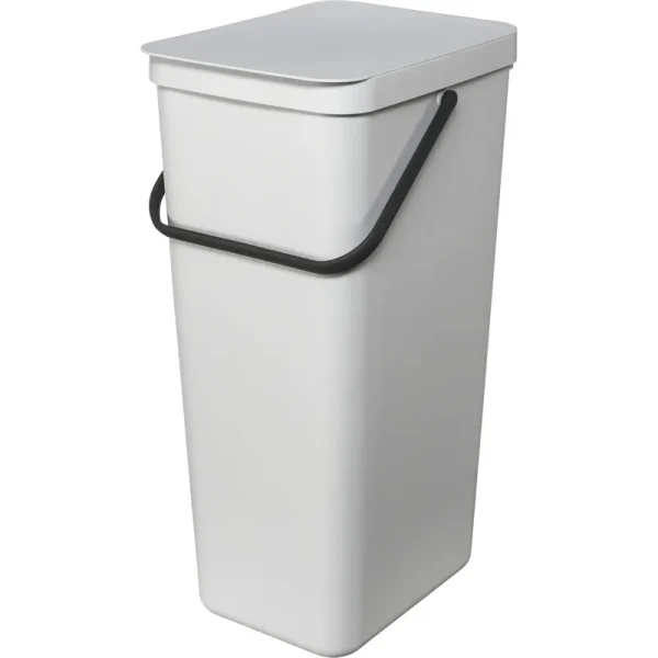 Brabantia Sort & Go Plastic Recycling Bin, 10.6 Gallon Color: Light Gray