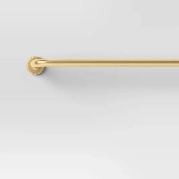 66"-120" Blackout Rounded Curtain Rod Brass - Threshold