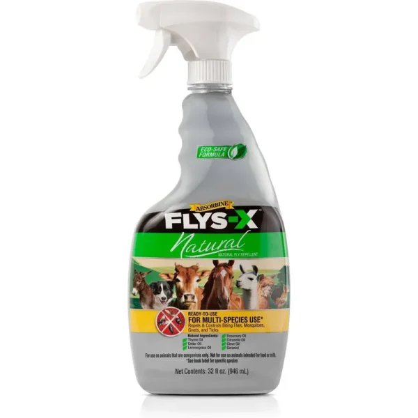 Absorbine 429669 32 oz. Flys-X Natural Fly Repellent Spray