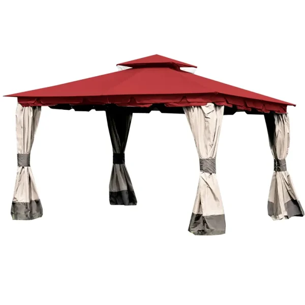 Garden Winds Replacement Canopy Top Cover for Monterey Gazebo - Riplock 350 - Cinnabar