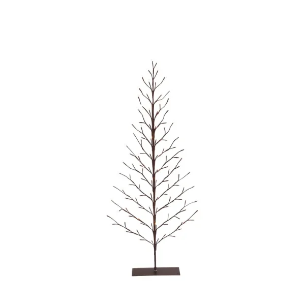 Gerson Company 5-Foot High Electric 2-D Tree w/ Warm White LED Lights Brown
