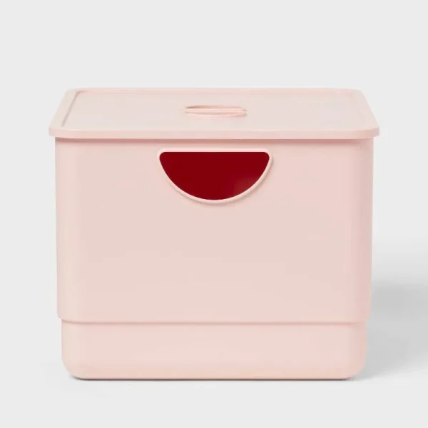Kids' Storage with Lid Pink - Pillowfort