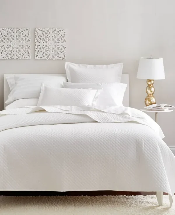 Charter Club Damask Quilted Cotton 3-Pc. Coverlet Set, Full/Queen