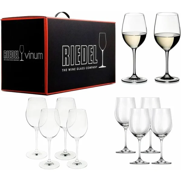 Riedel 7416/81 Vinum Pay 6 Get 8 Mixed White Set 4 Sauvignon Blanc 4 Viognier Chardonnay White, Size: One Size