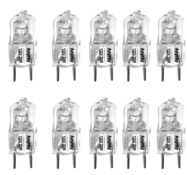 Anyray (10)-Pack Replacement for 120V Samsung Microwave ME18H704SFS Cook Top Light 20W