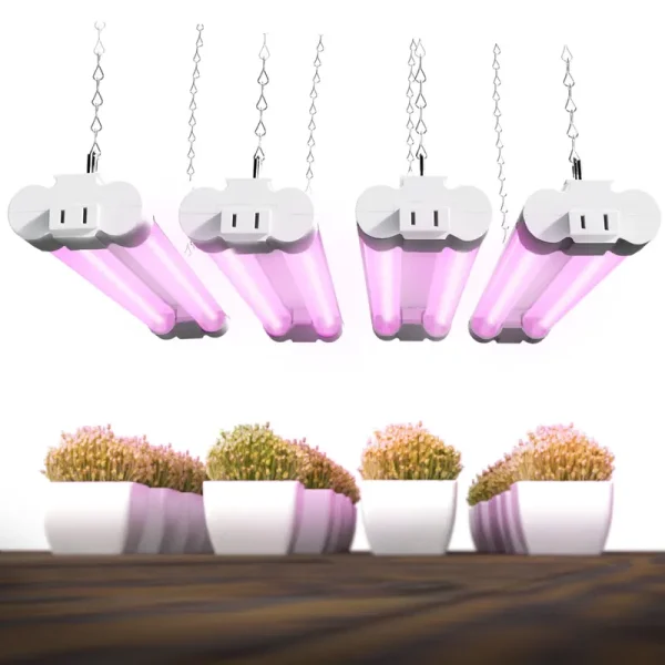Sunco 4-Pack SuncoGrow, LED Grow Light, 2ft, 20W Full Spectrum, Linkable, Full Spectrum Pack / 4-Pack