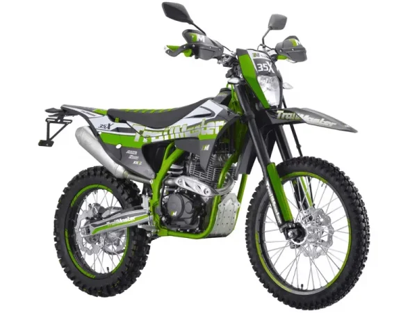 Trailmaster TM35X 250cc, Dual Sport Dirt Bike, 5 - Speed Manual, Electric & Kick Start, LED Headlight, 21" Front Tire, 36.2" Seat Height (Green)