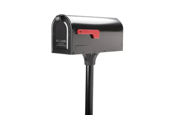 MB1 Post Mount Mailbox and Post Kit Black Architectural Mailboxes