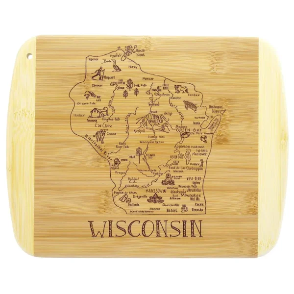 Totally Bamboo Wisconsin Slice of Life Cutting Board - Each