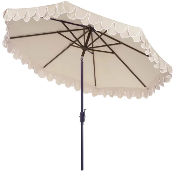 Safavieh 9' UV-Resistant Elegant Valance Auto Tilt Umbrella