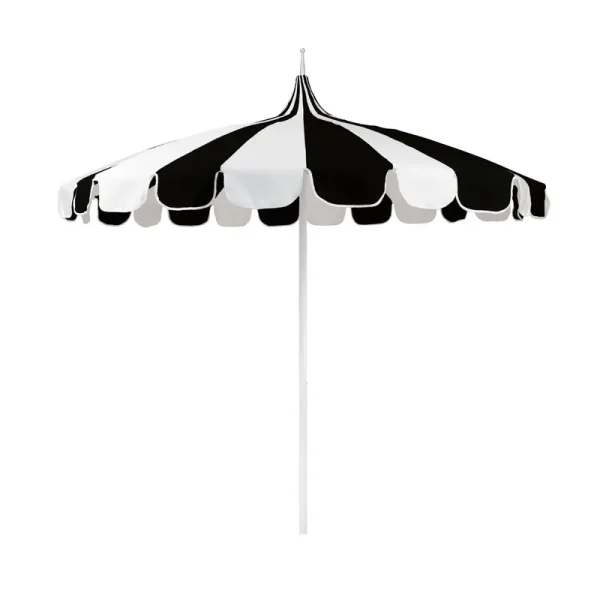 California Umbrella Pagoda Series Patio Umbrella, Black Stripe