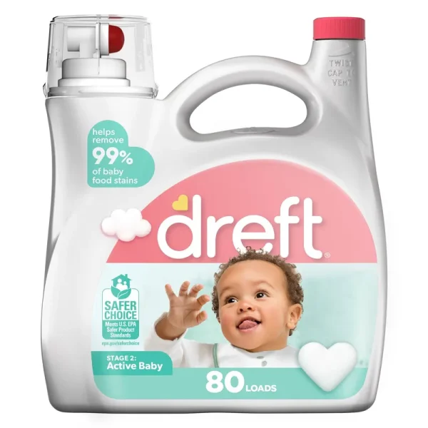 Dreft Stage 2: Active Baby Liquid Laundry Detergent
