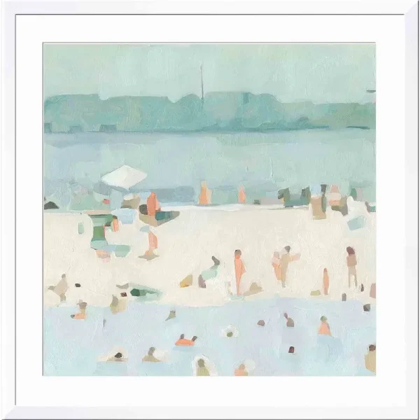 Sea Glass Sandbar I by Emma Scarvey - Picture Frame Painting Joss & Main Size: 12"H x 12"W, Frame Color: Espresso