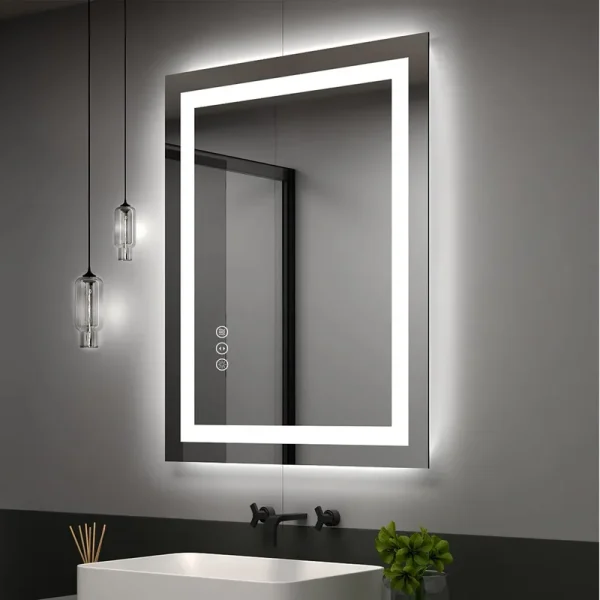 ODDSAN 24x36 LED Mirror for Bathroom. Lighted Vanity Mirror for Wall