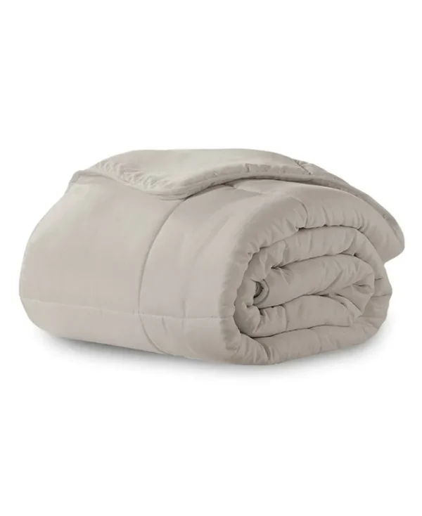 Ella Jayne Microfiber Down-Alternative Solid Color Comforter - Khaki - Twin