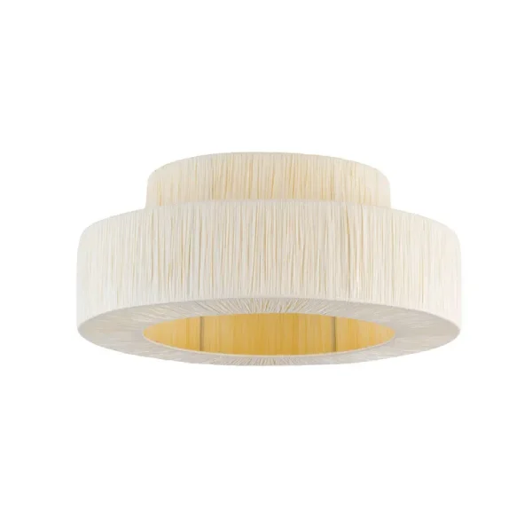 Abbie Paper Flush Mount Joss & Main Fixture Finish: Cream, Size: 8.3'' H x 17.7'' W x 17.7'' D