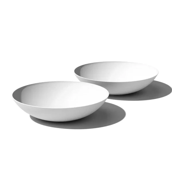 Veradek Lane Bowl 32 in. White Plastic Round Planter