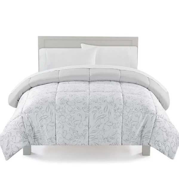 The Big One Down-Alternative Reversible Comforter, White, Full/Queen