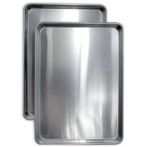 Commercial Quality Cookie Sheet Pan - 2 Pack Aluminum Half Sheet Baking Pan by Saffron & Sage Home Living - This 13x18 Baking Sheet Set Is Rust & Warp