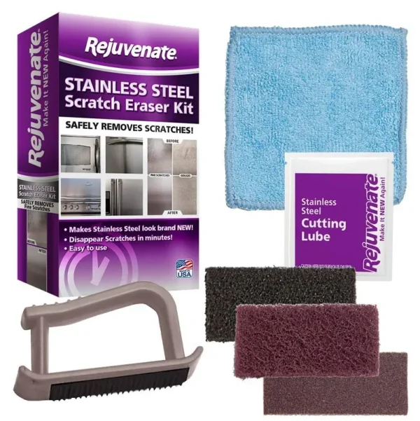 Rejuvenate Scratch Eraser Kit, Stainless Steel