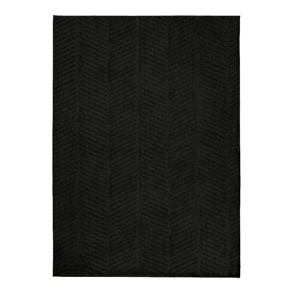 The Big One Solid Shag Rug Black 5x7 ft