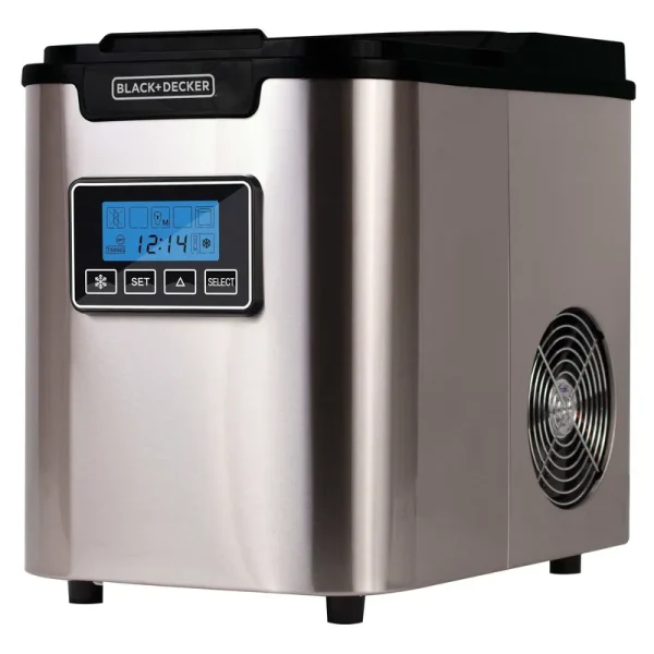 BLACK+DECKER 26-lb Capacity Stainless Steel Ice Maker