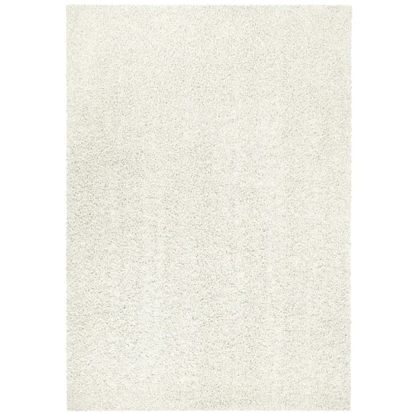 Mainstays Traditional Solid Ivory Shag Indoor Area Rug, 5' x 7'
