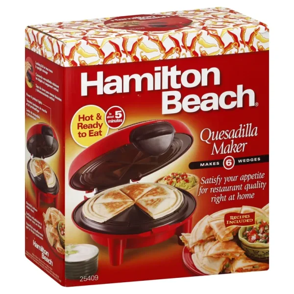 Hamilton Beach Quesadilla Maker, Red