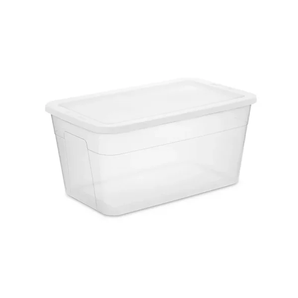 Room Essentials 90qt Clear Storage Box White