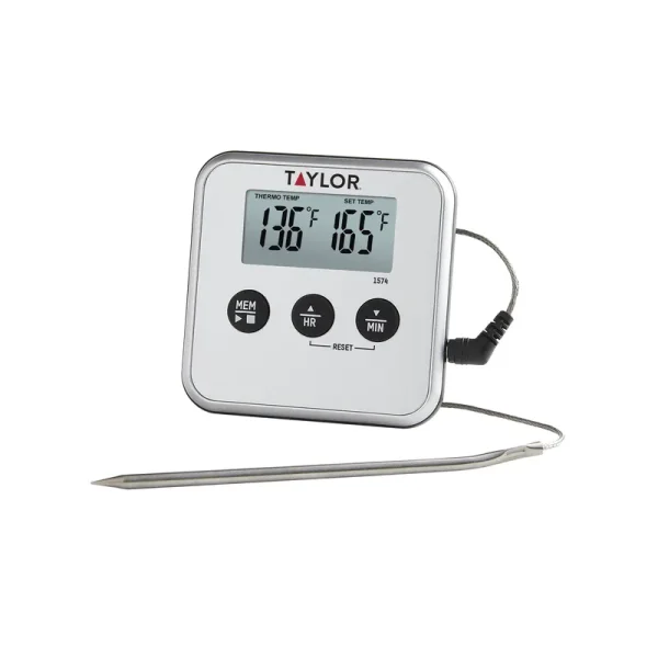 Taylor Digital Cooking Thermometer with Probe and Timer