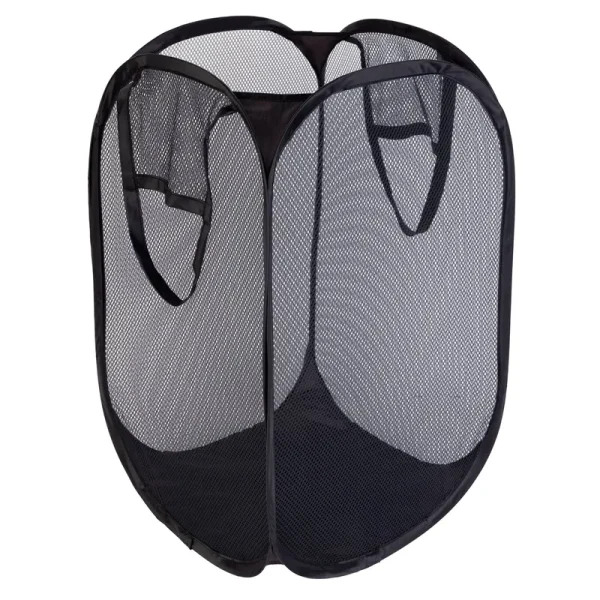 Mainstays Pop Up Spiral Laundry Hamper, Rich Black