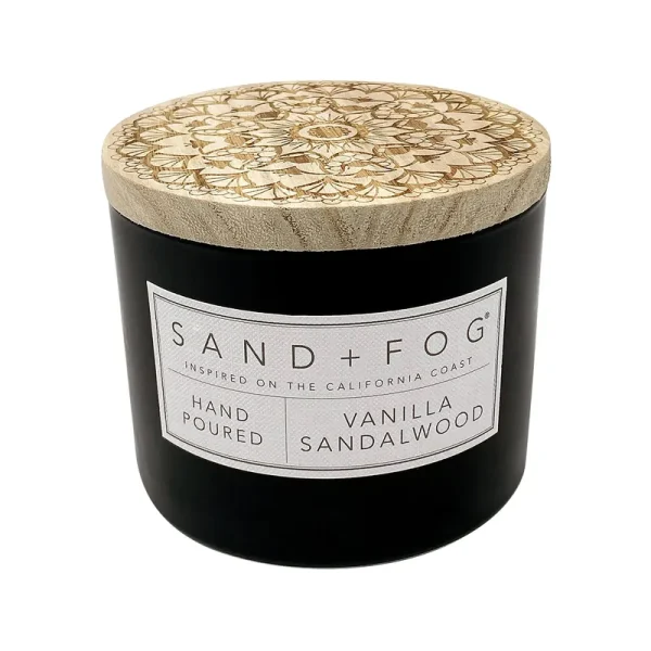 Vanilla Sandalwood 12 oz Scented Candle, Green