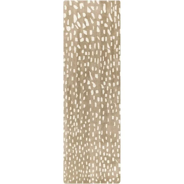 Jona Animal Print Handmade Tufted Wool Light Brown/Tan/Cream Area Rug Birch Lane Rug Size: Runner 2'6" x 8'