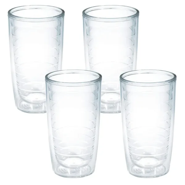 Tervis 16oz Clear Tumbler 4 Pack
