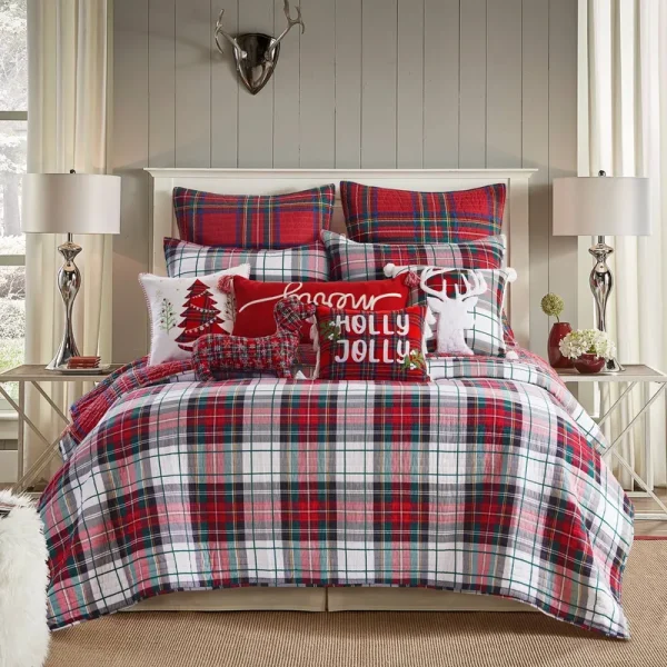 Full/Queen Thatch Home Spencer Plaid Quilt - Levtex Home