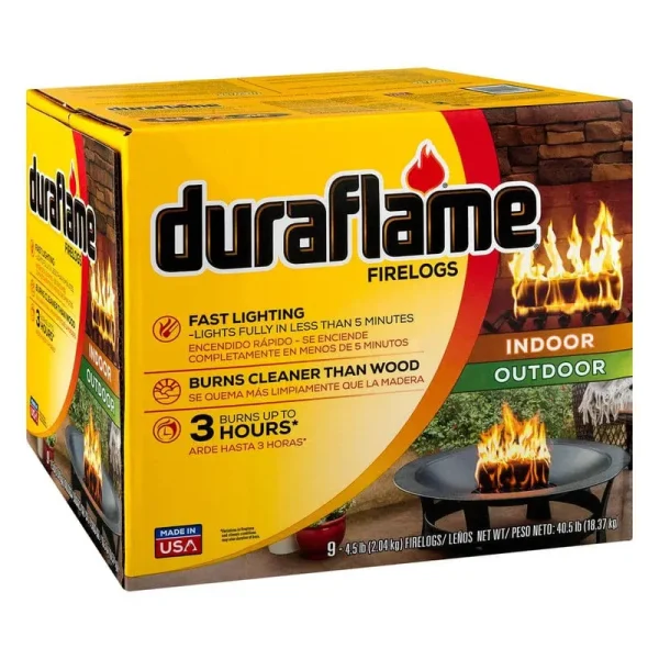 Duraflame Cowboy 4.5 lbs Dura Firelog - Pack of 9