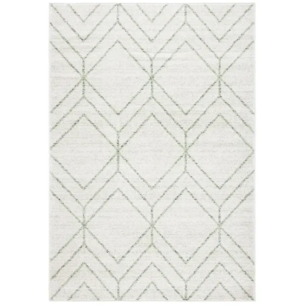 Jakes Geometric Ivory/Sage Area Rug Corrigan Studio Rug Size: Rectangle 3 x 5