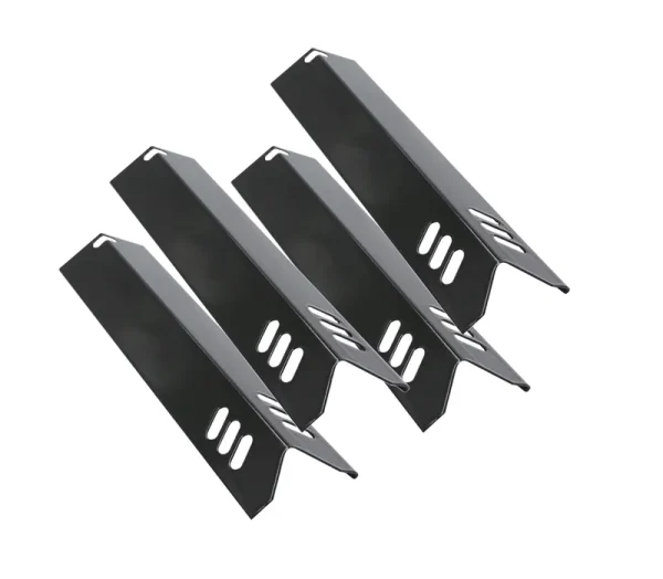 Adviace 15 inch Porcelain Grill Heat Shields Replacment for Dyna-Glo DGF510SBP, DGF493BNP, Set of 4 Barbeque Grill Heat Plates for Backyard Grill