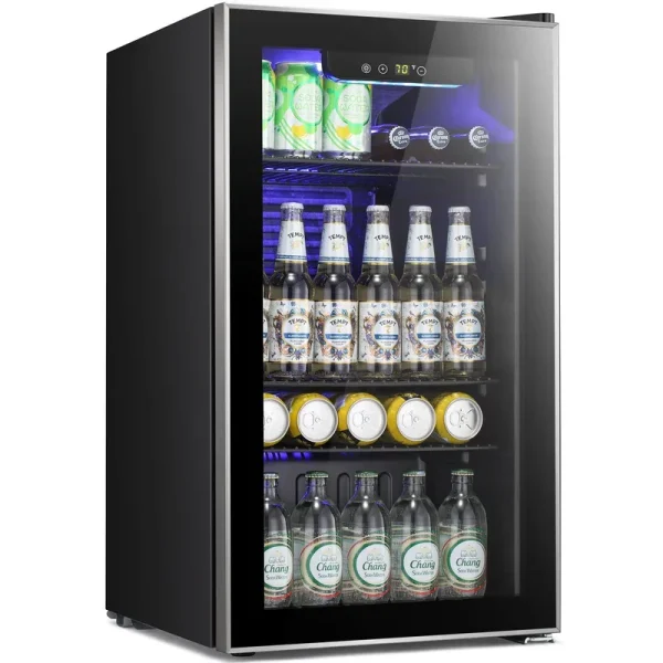 Antarctic Star Beverage Refrigerator -120 Can Mini Fridge for Soda Beer or Wine,Small Drink Dispenser, for Office or Bar with Adjustable Removable