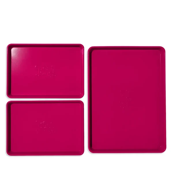 Great Jones Sheet Show 3-Piece Nonstick Sheet Pan Set in Raspberry