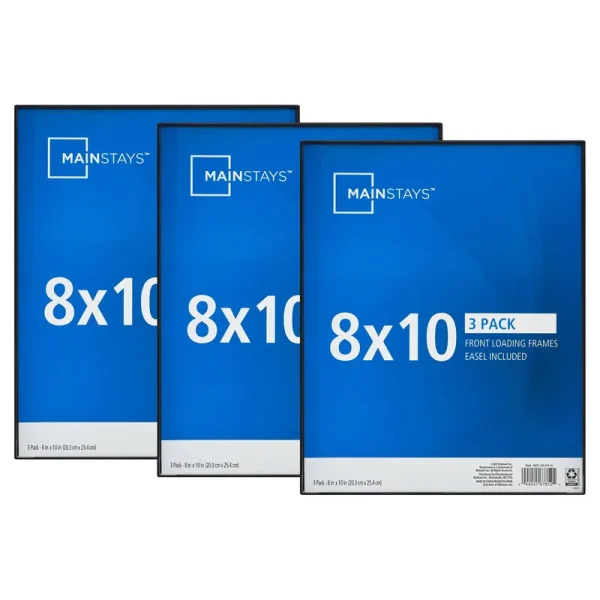 Mainstays 8x10 Format Frame, Set of 3, Black
